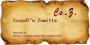 Csipán Zomilla névjegykártya